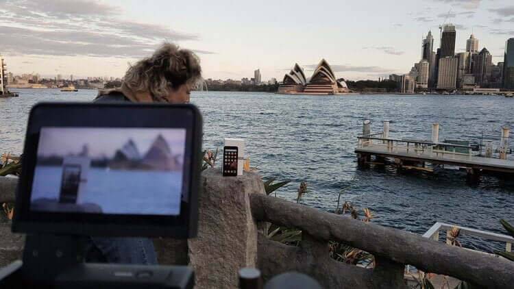Video production in progress in Sydney